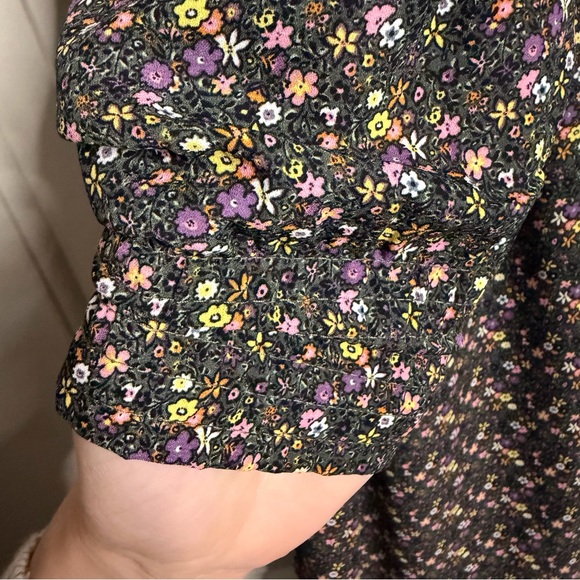 Jacqueline de Yong Floral Midi Dress - Black and Purple - Picture 4 of 12